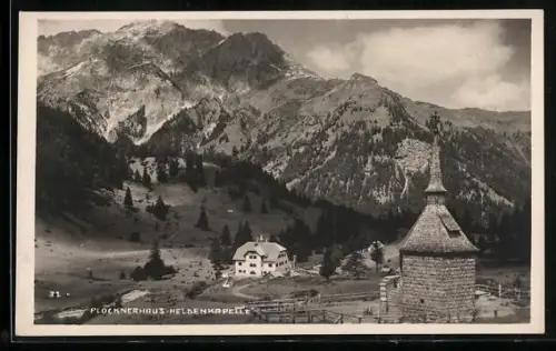 AK Plöcknerhaus, Berghütte mit Heldenkapelle