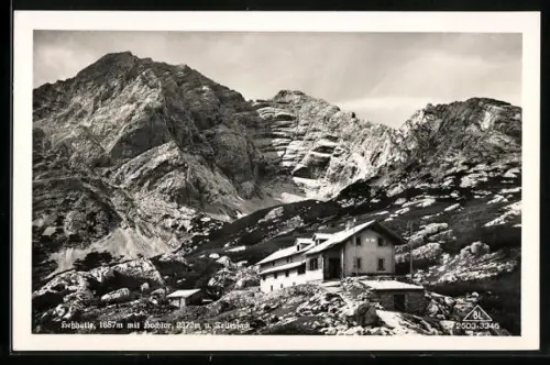 AK Hesshütte, Berghütte mit Blick auf Hochtor