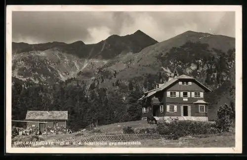 AK Edelrautehütte, Berghütte auf der Scheiblalm gegen Bösenstein