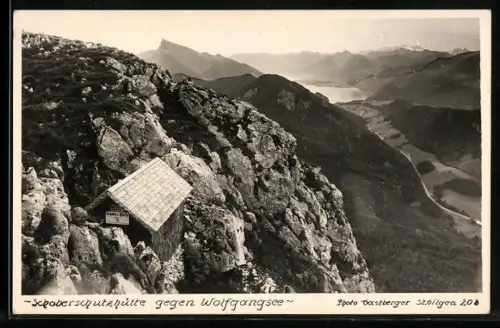 AK Schoberschutzhütte, Berghütte gegen Wolfgangsee