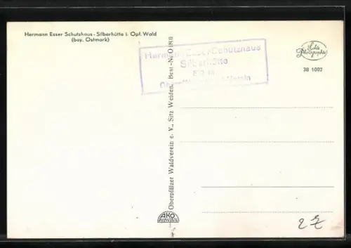 AK Hermann Esser-Schutzhaus /Silberhütte, Restaurant, Innenansicht