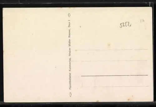 AK Graz, Hauptplatz am Markttag, Cafe Nordstern, Wiener Bankverei, Radfahrer