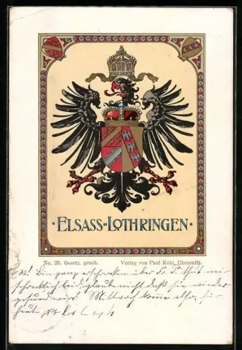 AK Elsass-Lothringisches Wappen