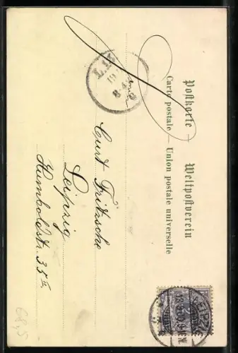 Lithographie Grossbritannien, Löwe und Pferd mit Wappen