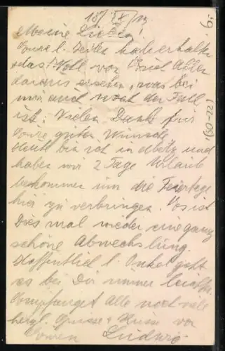 AK Wappen mit Krone und Fahnen