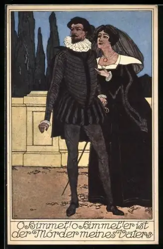 Künstler-AK Mozart, Don Juan, Donna Anna und Don Ottavio