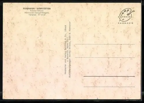 AK Hannover, Flughafen, Blick von der Restaurant-Terrasse