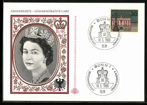 AK Deutschlandbesuch 1965 der Königin Elizabeth von England