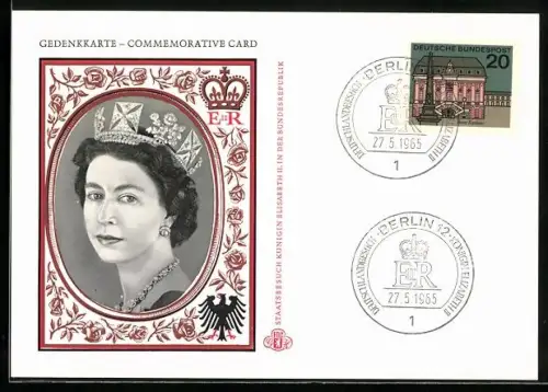 AK Deutschlandbesuch 1965 der Königin Elizabeth von England