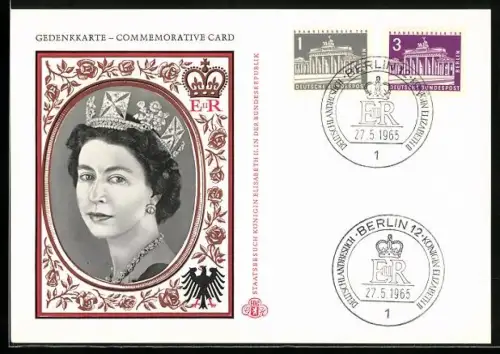 AK Deutschlandbesuch 1965 der Königin Elizabeth von England