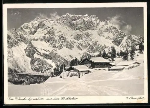 AK Wimbachgrieshütte, Berghütte mit dem Hochkalter