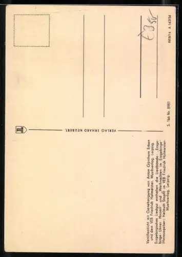 Lied-AK Anton Günther: Wu de Walder haamlich rauschen mit Text und Noten