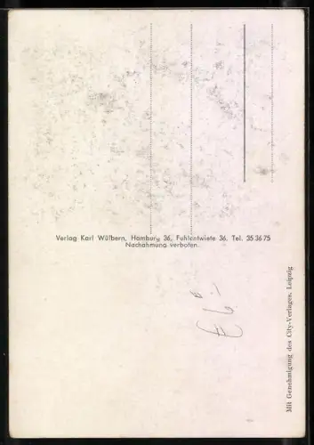 AK Das Pfenniglied, Ich stand einst unterm Fenster..., 1 Reichspfennig
