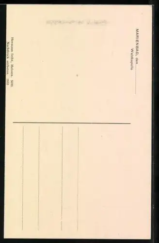 AK Marienbad, Blick auf die Waldkapelle