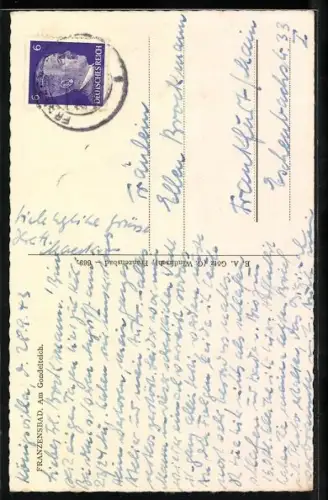 AK Franzensbad, Partie am Gondelteich