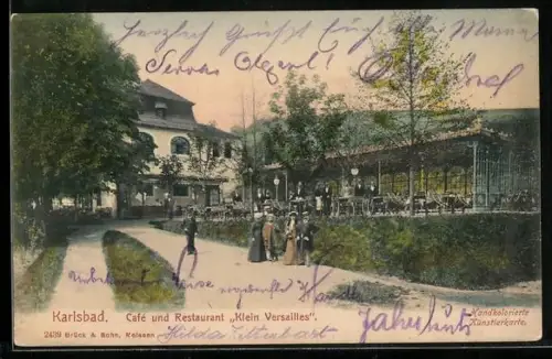 AK Karlsbad, Café und Restaurtant Klein Versailles