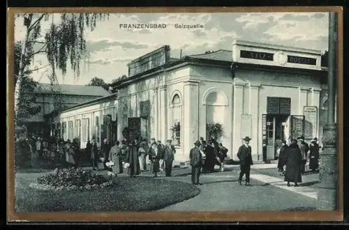 AK Franzensbad, Blick auf die Salzquelle