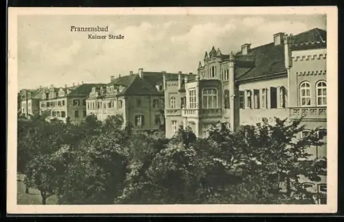 AK Franzensbad, Kulmerstrasse mit Haus Windsor