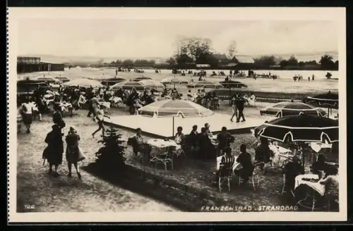 AK Franzensbad, Blick auf das Strandbad