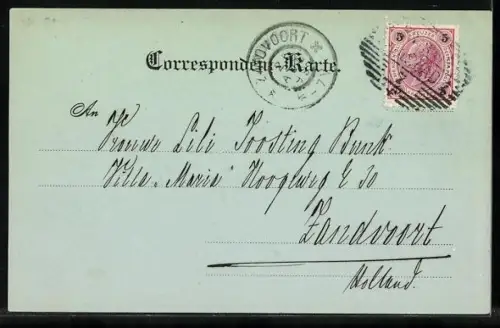 Mondschein-AK Karlsbad, Das Kaiserbad aus der Vogelschau