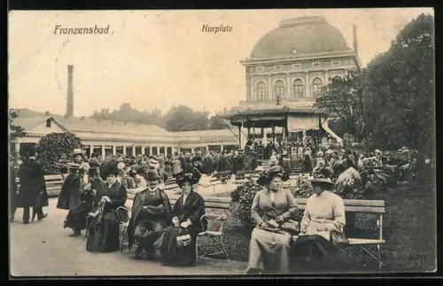 AK Franzensbad, Leben am Kurplatz