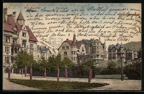 AK Karlsbad, Hotel Villa Schäffler