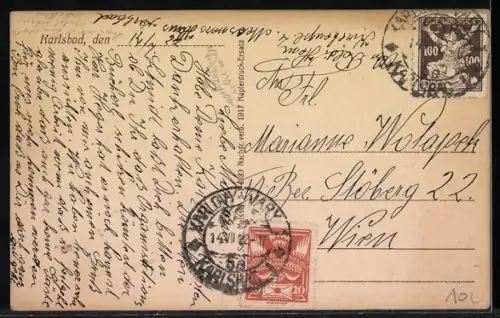 AK Karlsbad, Hotel Villa Schäffler