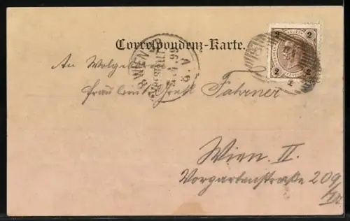 AK Eger, Partie aus der Schulgasse, Brusch`s Restaurant