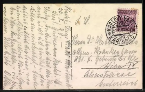 AK Karlsbad, Hotel Imperial mit Terrasse