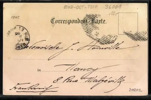 Lithographie Karlsbad, Sprudelcolonade, Felsenquelle