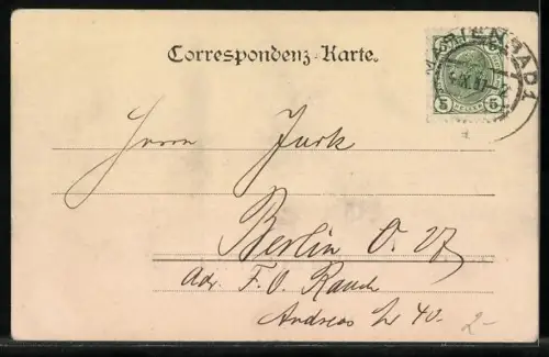 AK Marienbad, Blick auf das Café Grunewald