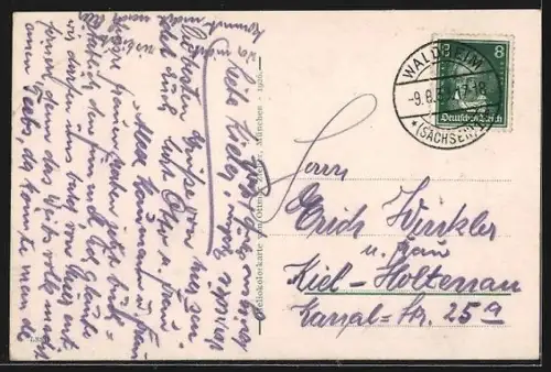 AK Waldheim / Sachsen, Königliche Strafanstalt, Schloss Kriebstein, Rathaus