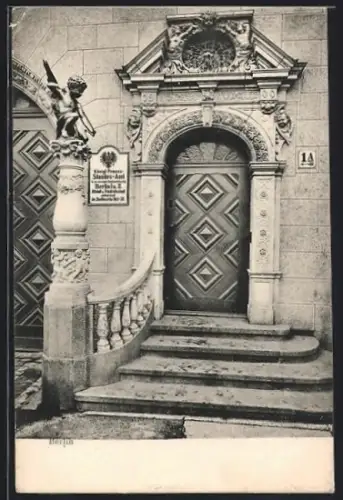 AK Berlin, Portal des Königlich-Preussischen Standesamts, Friedrichsgracht