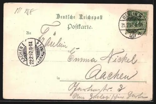 Lithographie Berlin, Siechen`s Nürnberger-Bierhaus, Behrenstrasse 24