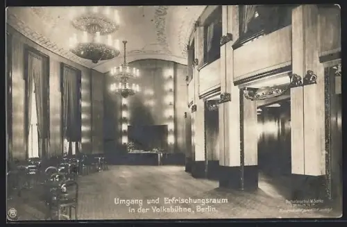 AK Berlin, Umgang und Erfrischungsraum in der Volksbühne, Bülowplatz