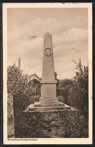 AK Breitenberg / Ndb., Kriegerdenkmal