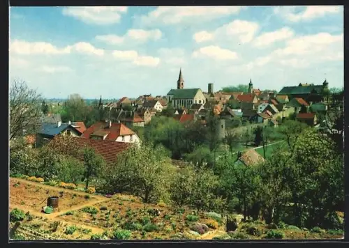 AK Aub / Unterfranken, Teilansicht der Stadt