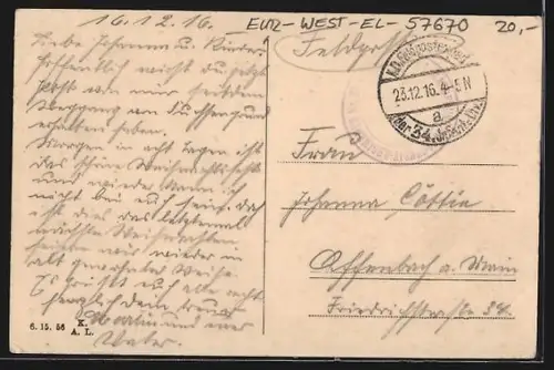 AK Leiningen, Gasthaus der Josephine Rimlinger, Kirche