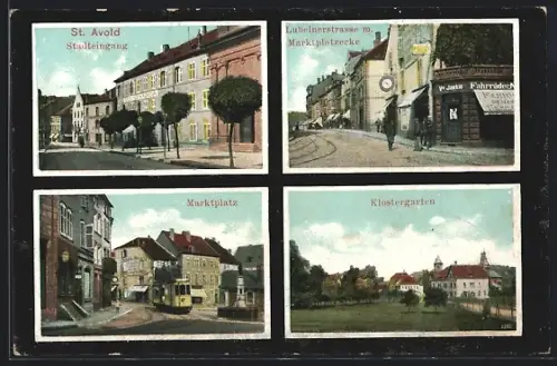 AK St. Avold, Klostergarten, Lubelnerstrasse mit Marktplatzecke, Stadteingang