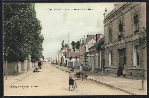AK Château-du-Loir, Avenue de la Gare