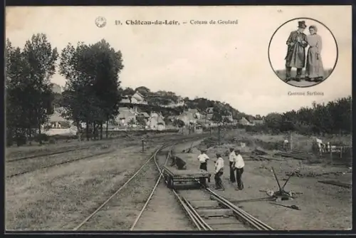 AK Château-du-Loir, Coteau de Goulard, Costume Sarthois