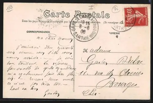 AK Château-du-Loir, Coteau de Goulard, Costume Sarthois