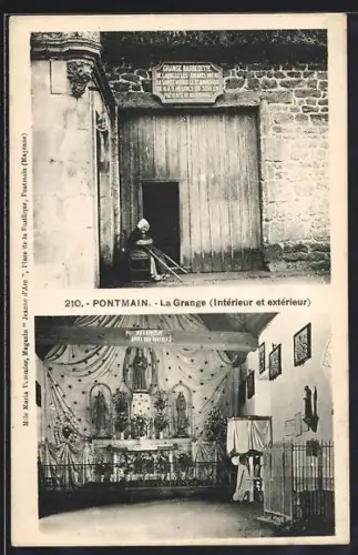 AK Pontmain, La Grange, Intérieur et extérieur