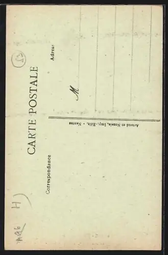 AK Bierné, Rue Principale avec habitants
