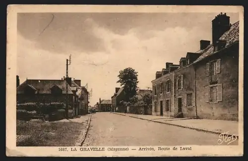 AK La Gravelle /Mayenne, Arrivée, Route de Laval