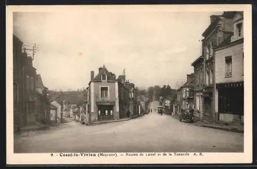 AK Cossé-le-Vivien /Mayenne, Routes de Laval et de la Tannerie
