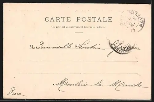 AK Le Fragnés /Mayenne, Facade est de la maison en pierre ancienne