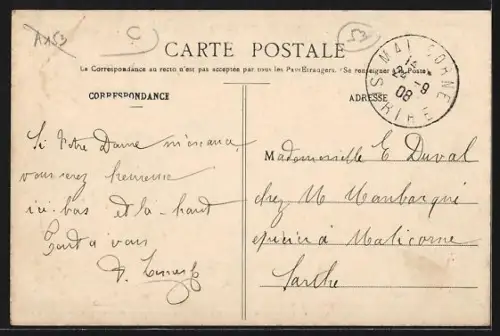 AK Pontmain, Pèlerinage de Pontmain, Une Procession au Calvaire