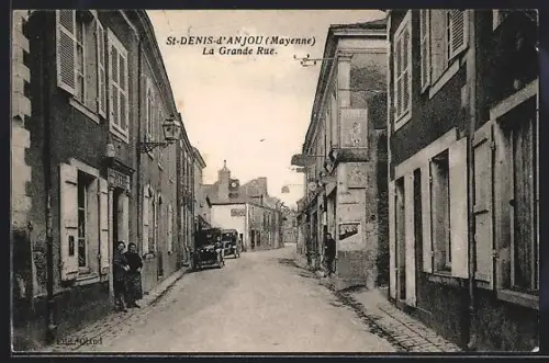 AK St-Denis-d`Anjou /Mayenne, La Grande Rue