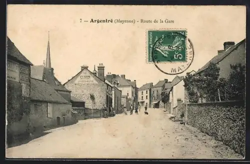 AK Argentré /Mayenne, Route de la Gare